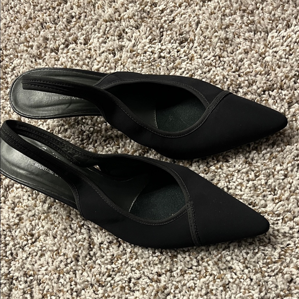 Donald J. Pliner Black Pointed-Toe Mules